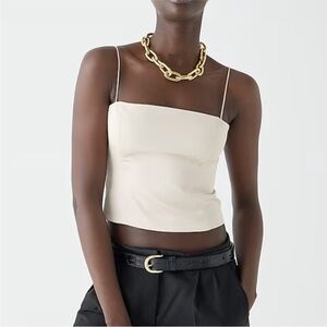 NWT J. Crew Bustier Top in Satin Stretch